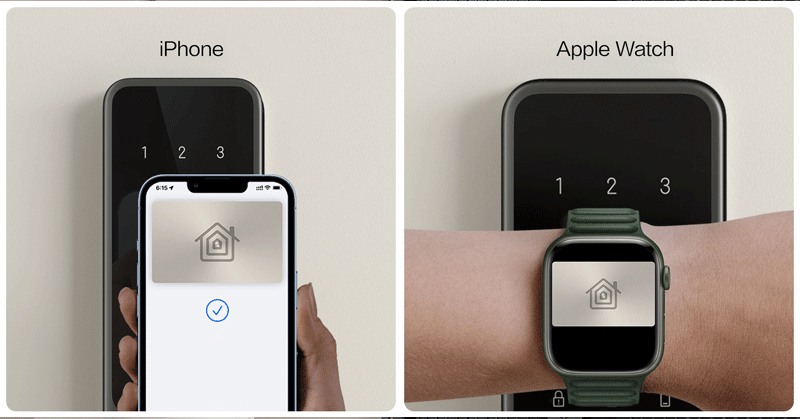 Khóa cửa aqara A100pro sử dụng Apple HomeKey